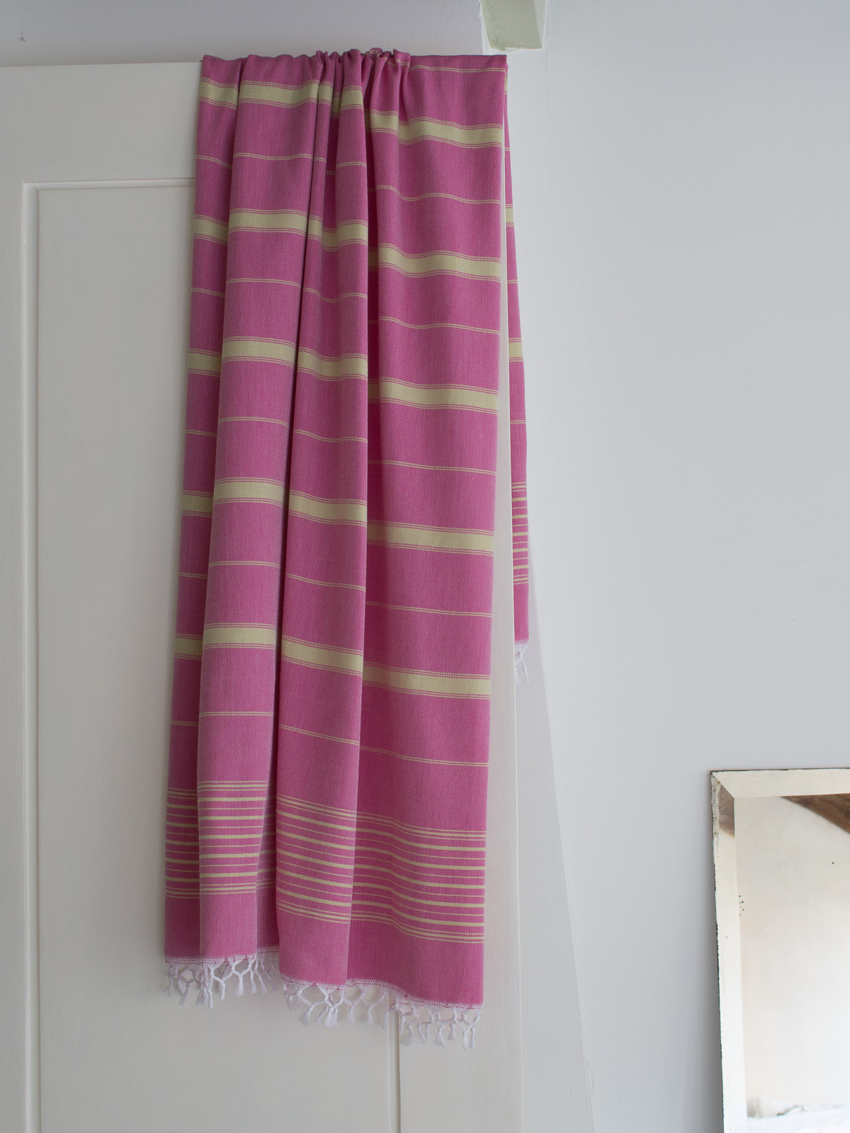 hammam towel fuchsia/linden green 170x100cm